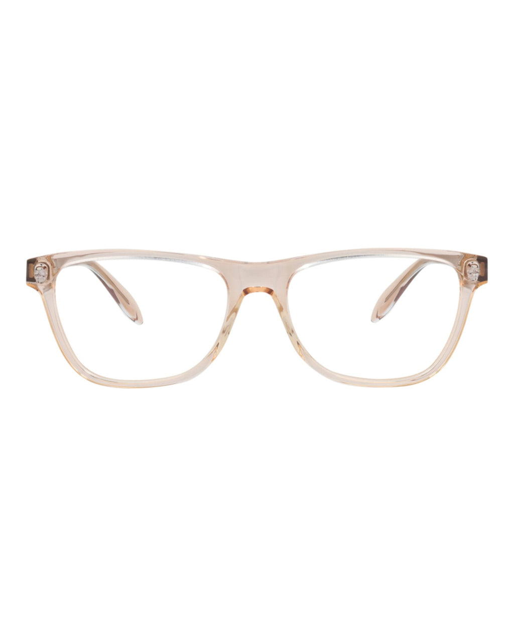 Alexander McQueen Unisex Square/Rectangle Nude Nude Transparent Fashion Designer Eyewear