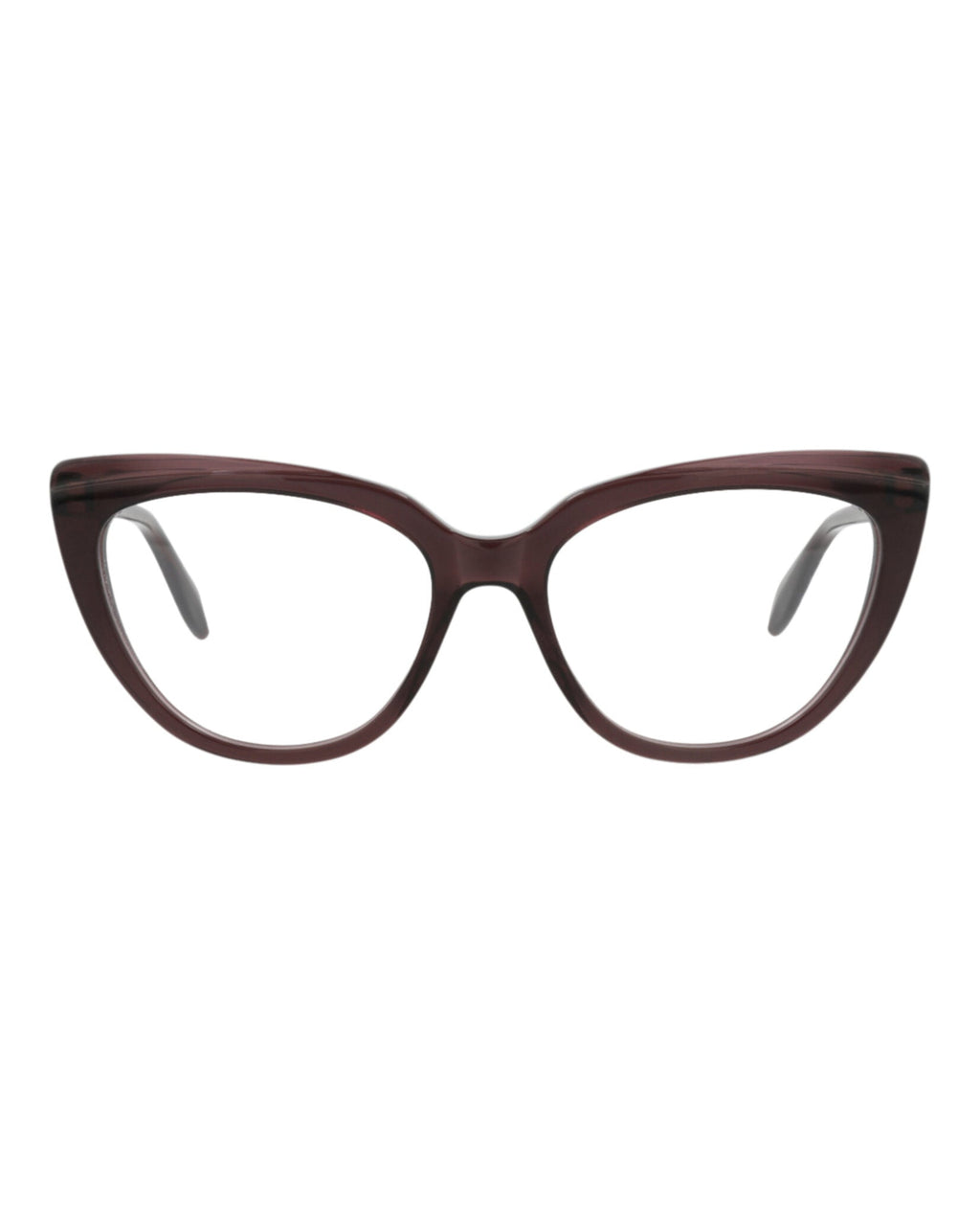 Alexander McQueen Womens Cat Eye Violet Violet Transparent Fashion Designer Eyewear