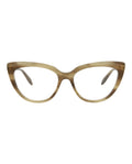 Alexander McQueen Womens Cat Eye Havana Havana Transparent Fashion Designer Eyewear