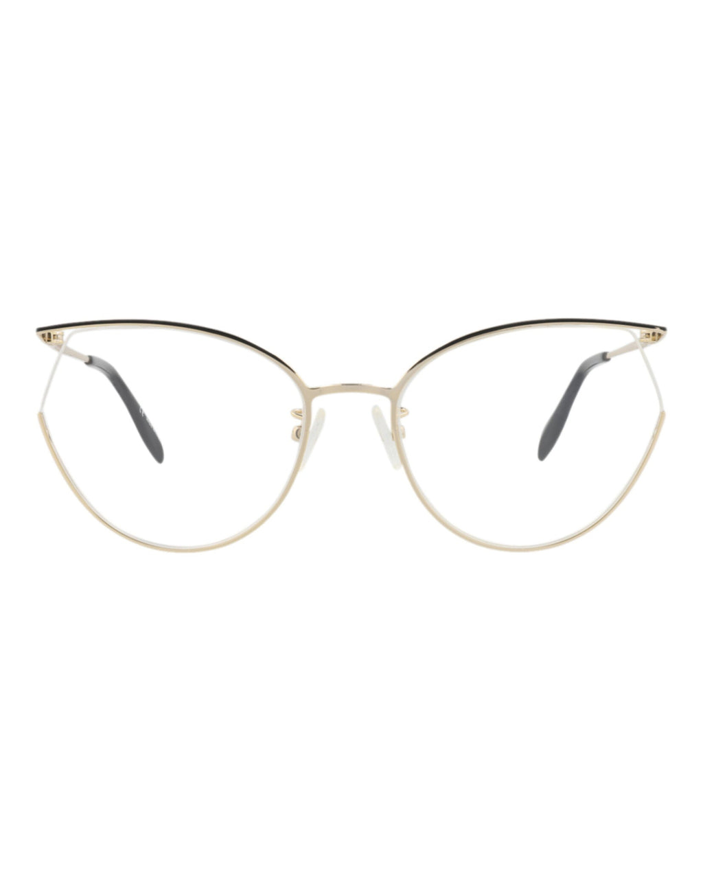 Alexander McQueen Womens Cat Eye Gold Gold Transparent Fashion Designer Eyewear