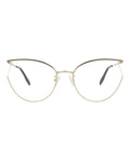 Alexander McQueen Womens Cat Eye Gold Gold Transparent Fashion Designer Eyewear