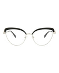 Alexander McQueen Womens Cat Eye Silver Silver Transparent Fashion Designer Eyewear