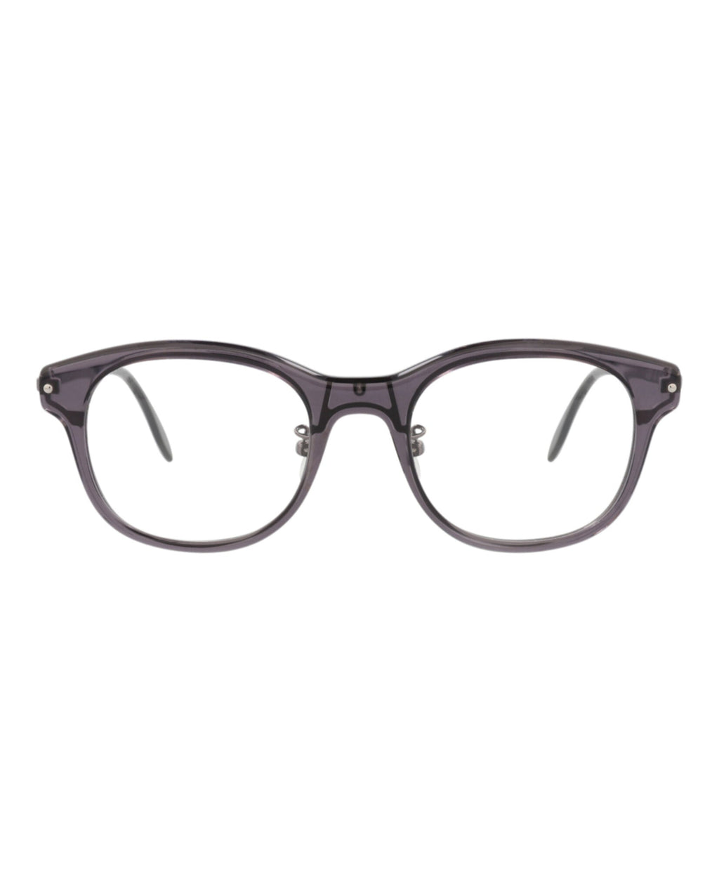 Alexander McQueen Mens Round/Oval Grey Ruthenium Transparent Fashion Designer Eyewear