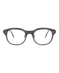 Alexander McQueen Mens Round/Oval Grey Ruthenium Transparent Fashion Designer Eyewear