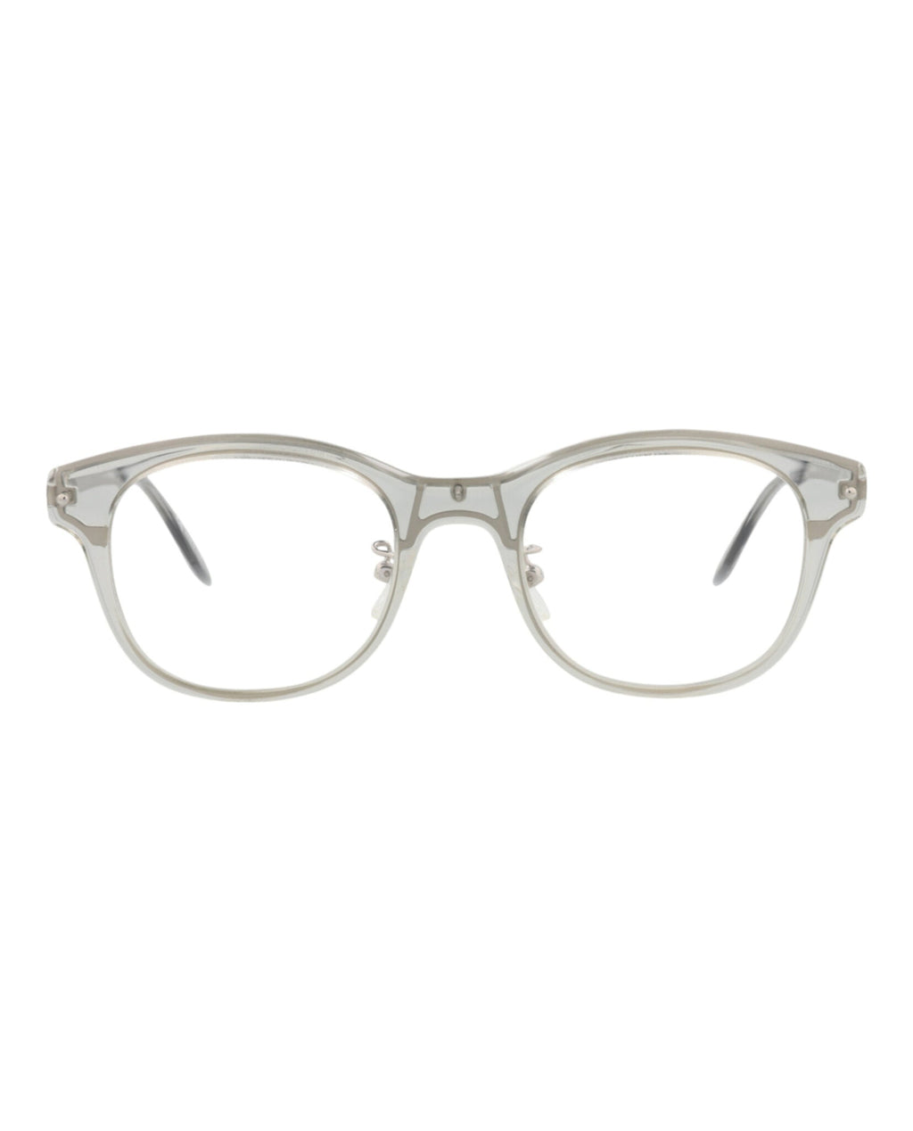 Alexander McQueen Mens Round/Oval Grey Silver Transparent Fashion Designer Eyewear