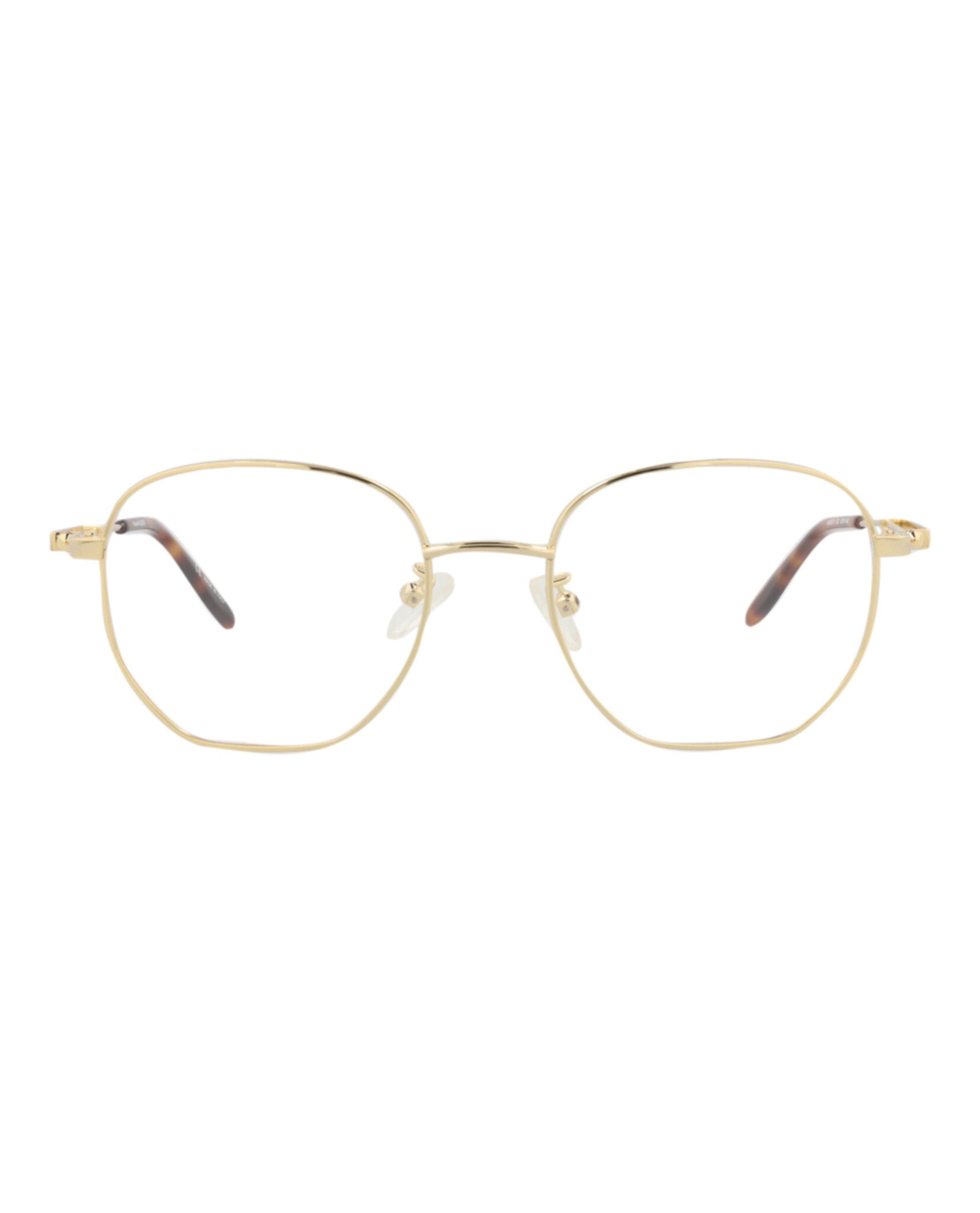 Alexander McQueen Mens Round/Oval Gold Gold Transparent Fashion Designer Eyewear