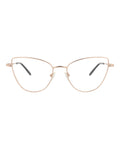 Alexander McQueen Womens Cat Eye Gold Gold Transparent Fashion Designer Eyewear