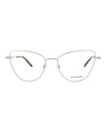 Alexander McQueen Womens Cat Eye Silver Silver Transparent Fashion Designer Eyewear