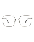 Alexander McQueen Womens Square/Rectangle Ruthenium Ruthenium Transparent Fashion Designer Eyewear