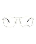 Alexander McQueen Unisex Aviator Silver Silver Transparent Fashion Designer Eyewear