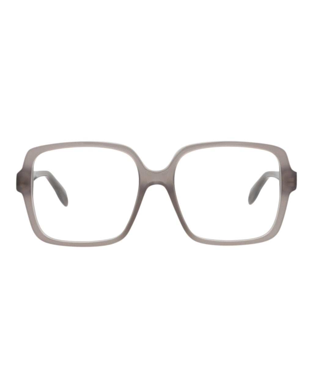Alexander McQueen Womens Square/Rectangle Grey Grey Transparent Fashion Designer Eyewear