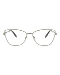 Alexander McQueen Womens Cat Eye Ruthenium Ruthenium Transparent Fashion Designer Eyewear