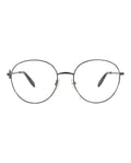Alexander McQueen Womens Round/Oval Ruthenium Ruthenium Transparent Fashion Designer Eyewear