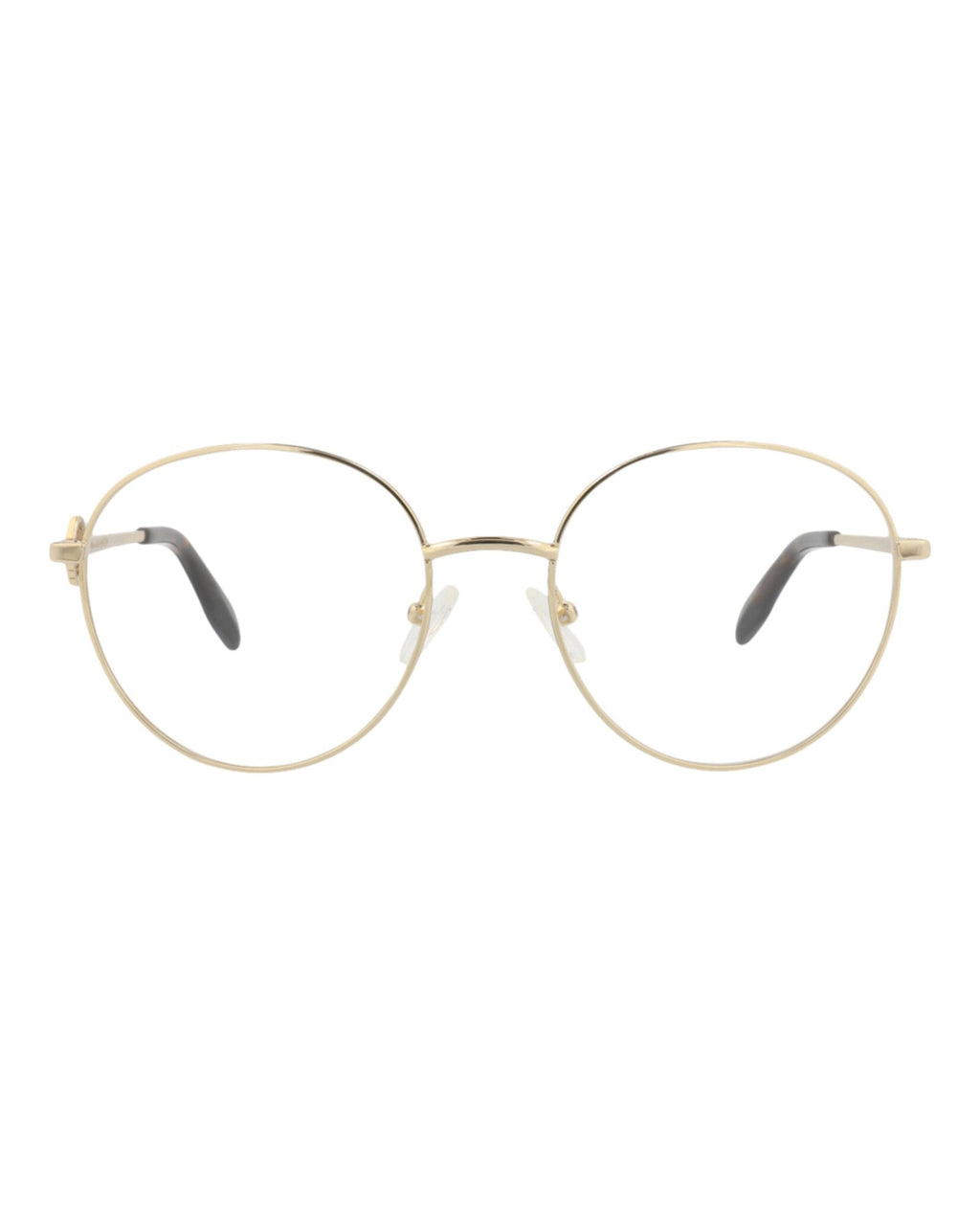 Alexander McQueen Womens Round/Oval Gold Gold Transparent Fashion Designer Eyewear