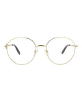 Alexander McQueen Womens Round/Oval Gold Gold Transparent Fashion Designer Eyewear