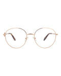 Alexander McQueen Womens Round/Oval Gold Gold Transparent Fashion Designer Eyewear