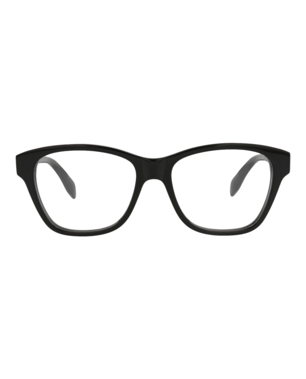 Alexander McQueen Womens Square/Rectangle Black Black Transparent Fashion Designer Eyewear