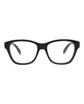Alexander McQueen Womens Square/Rectangle Black Black Transparent Fashion Designer Eyewear