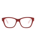 Alexander McQueen Womens Square/Rectangle Red Red Transparent Fashion Designer Eyewear