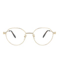 Alexander McQueen Unisex Round/Oval Gold Gold Transparent Fashion Designer Eyewear