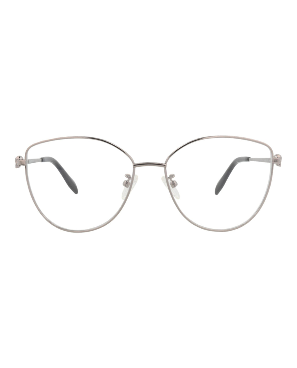 Alexander McQueen Womens Cat Eye Ruthenium Ruthenium Transparent Fashion Designer Eyewear