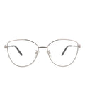 Alexander McQueen Womens Cat Eye Ruthenium Ruthenium Transparent Fashion Designer Eyewear