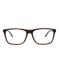 Alexander McQueen Mens Square/Rectangle Havana Gold Transparent Fashion Designer Eyewear