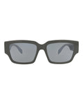 Alexander McQueen Mens Square/Rectangle Grey Grey Silver Fashion Designer Eyewear