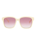 Alexander McQueen Womens Square/Rectangle White White Pink Fashion Designer Eyewear