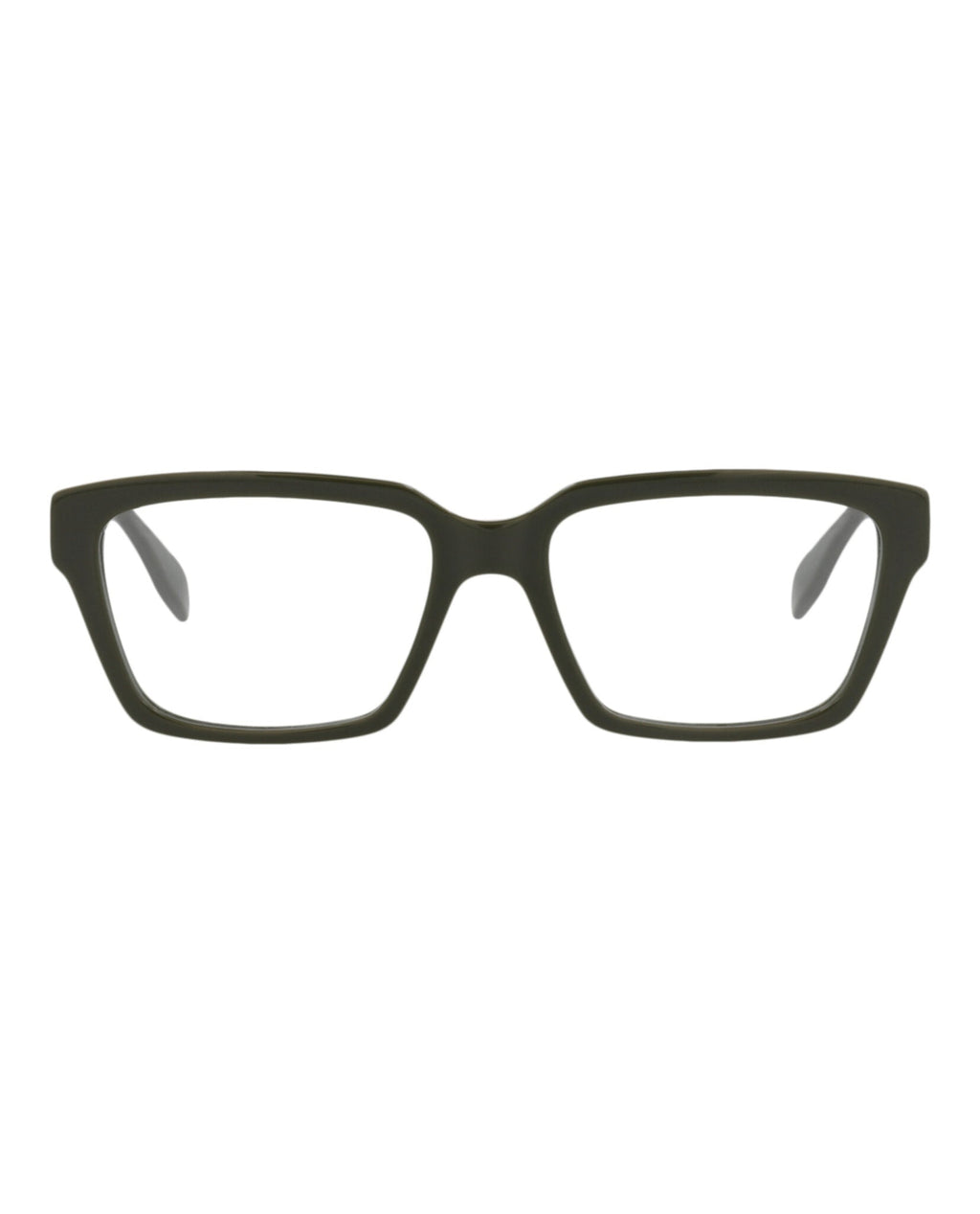 Alexander McQueen Mens Square/Rectangle Green Green Transparent Fashion Designer Eyewear