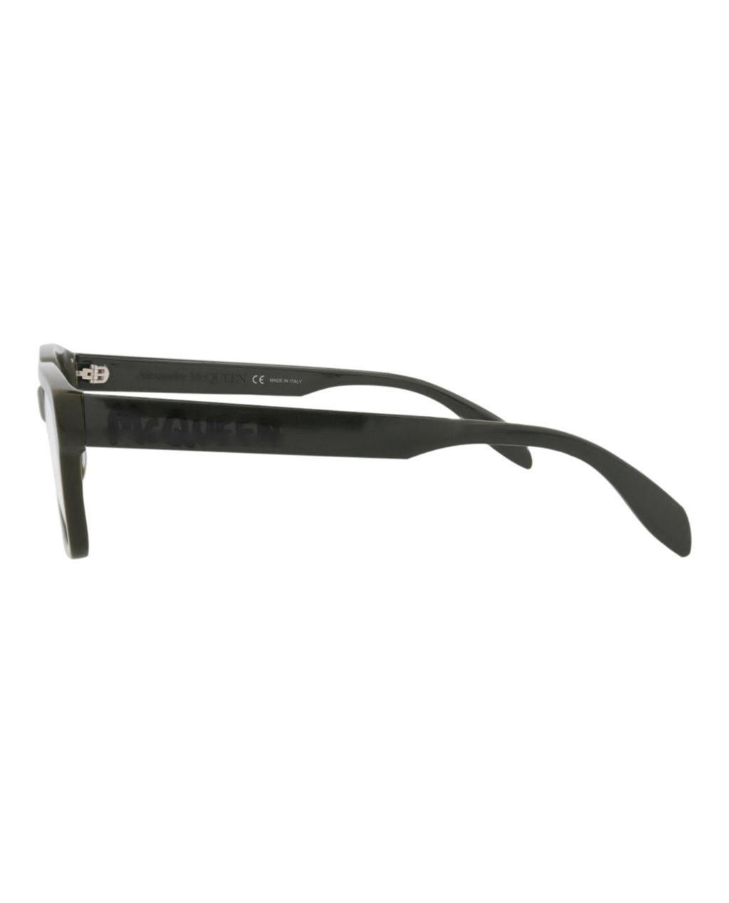 Alexander McQueen Mens Square/Rectangle Green Green Transparent Fashion Designer Eyewear