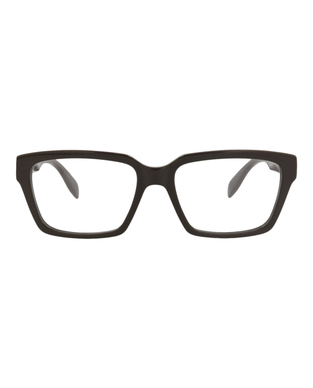 Alexander McQueen Mens Square/Rectangle Brown Brown Transparent Fashion Designer Eyewear