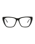 Alexander McQueen Womens Cat Eye Black Ruthenium Transparent Fashion Designer Eyewear
