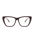 Alexander McQueen Womens Cat Eye Violet Silver Transparent Fashion Designer Eyewear