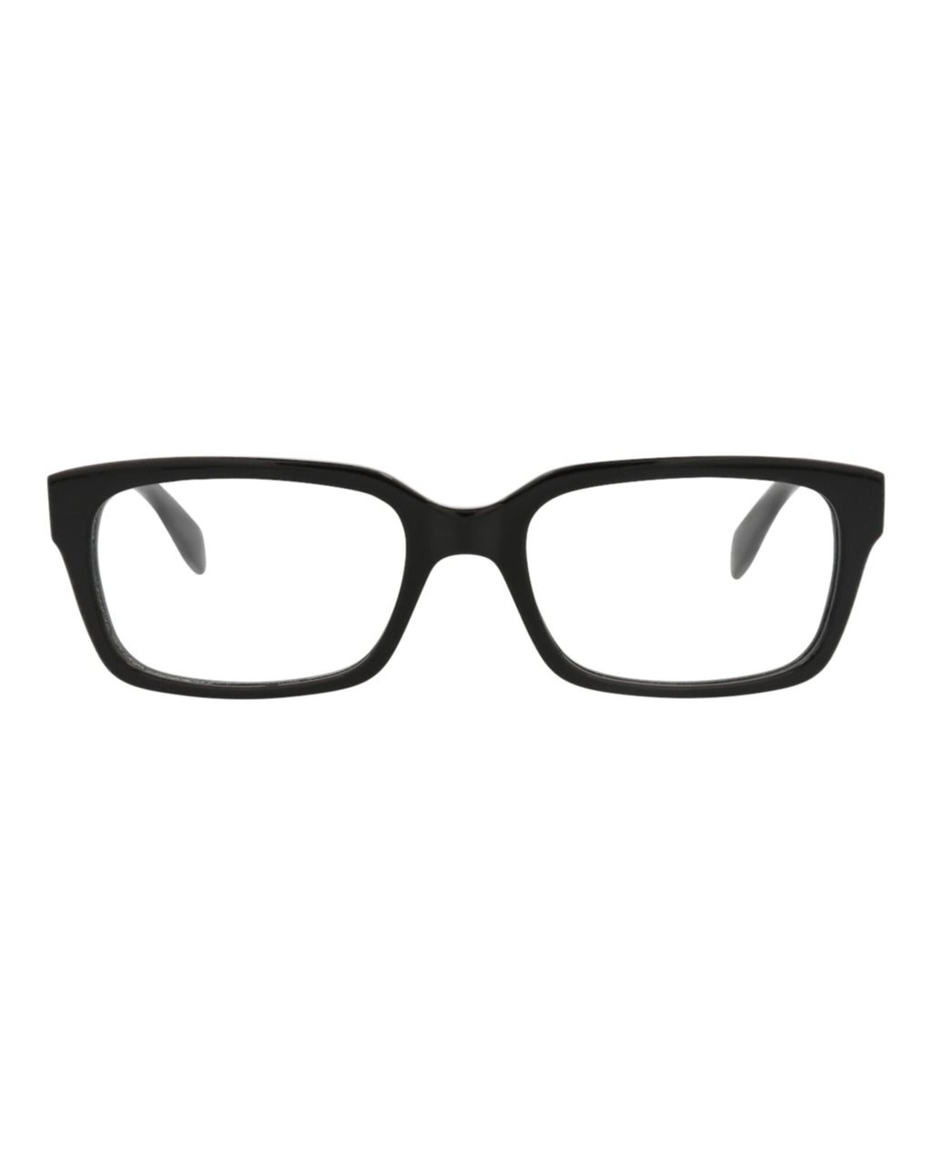Alexander McQueen Mens Square/Rectangle Black Black Transparent Fashion Designer Eyewear
