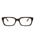 Alexander McQueen Mens Square/Rectangle Havana Havana Transparent Fashion Designer Eyewear