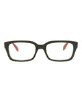 Alexander McQueen Mens Square/Rectangle Green Green Transparent Fashion Designer Eyewear