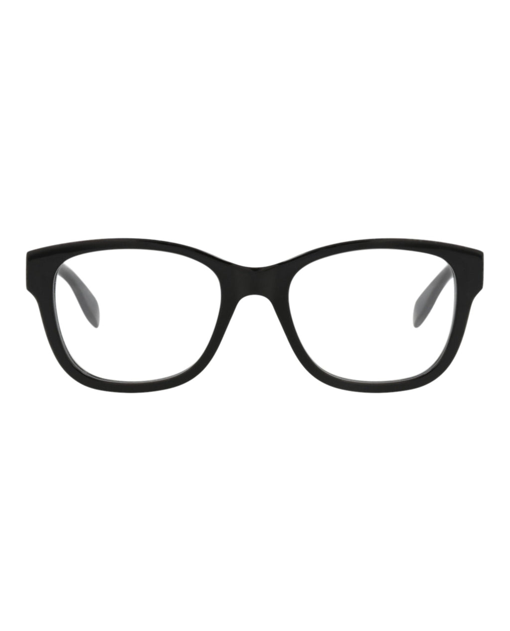 Alexander McQueen Mens Square/Rectangle Black Black Transparent Fashion Designer Eyewear