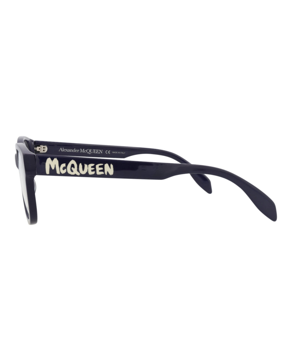 Alexander McQueen Mens Square/Rectangle Blue Blue Transparent Fashion Designer Eyewear