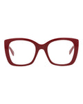 Alexander McQueen Womens Square/Rectangle Red Red Transparent Fashion Designer Eyewear
