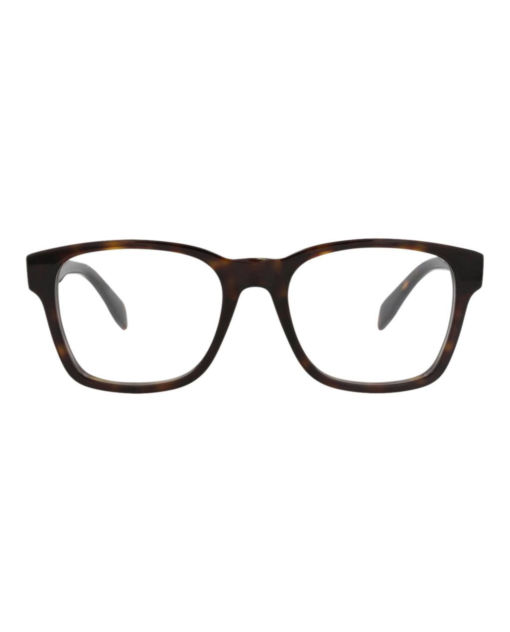 Alexander McQueen Mens Square/Rectangle Havana Havana Transparent Fashion Designer Eyewear