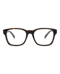 Alexander McQueen Mens Square/Rectangle Havana Havana Transparent Fashion Designer Eyewear
