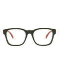 Alexander McQueen Mens Square/Rectangle Green Green Transparent Fashion Designer Eyewear