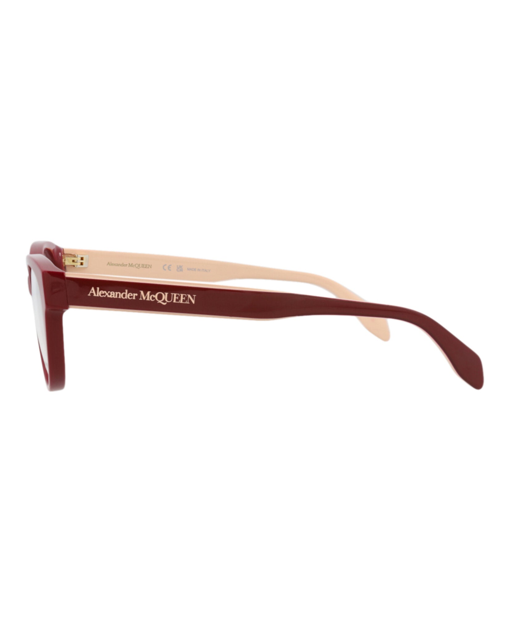 Alexander McQueen Womens Cat Eye Red Red Transparent Fashion Designer Eyewear