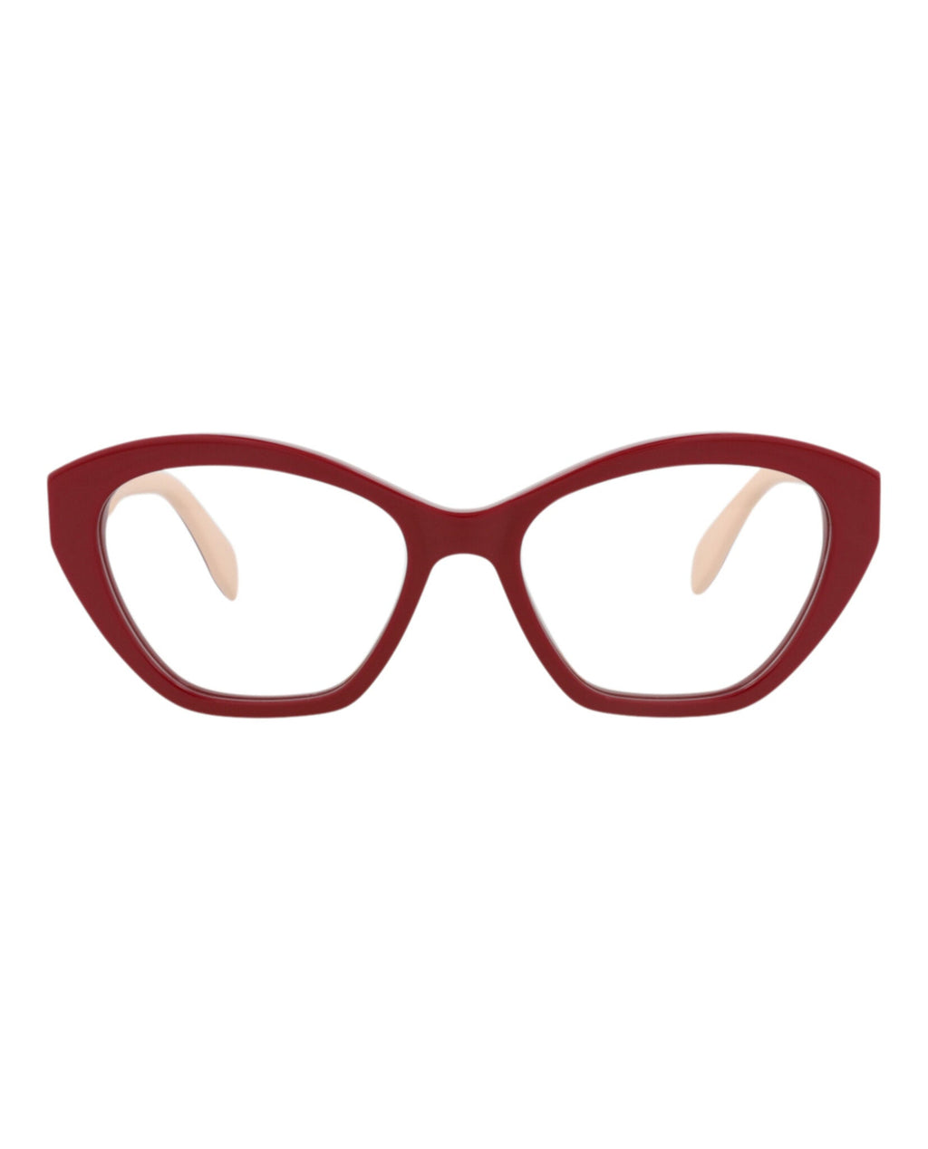 Alexander McQueen Womens Cat Eye Red Red Transparent Fashion Designer Eyewear