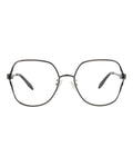 Alexander McQueen Womens Square/Rectangle Ruthenium Ruthenium Transparent Fashion Designer Eyewear