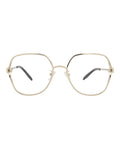 Alexander McQueen Womens Square/Rectangle Gold Gold Transparent Fashion Designer Eyewear