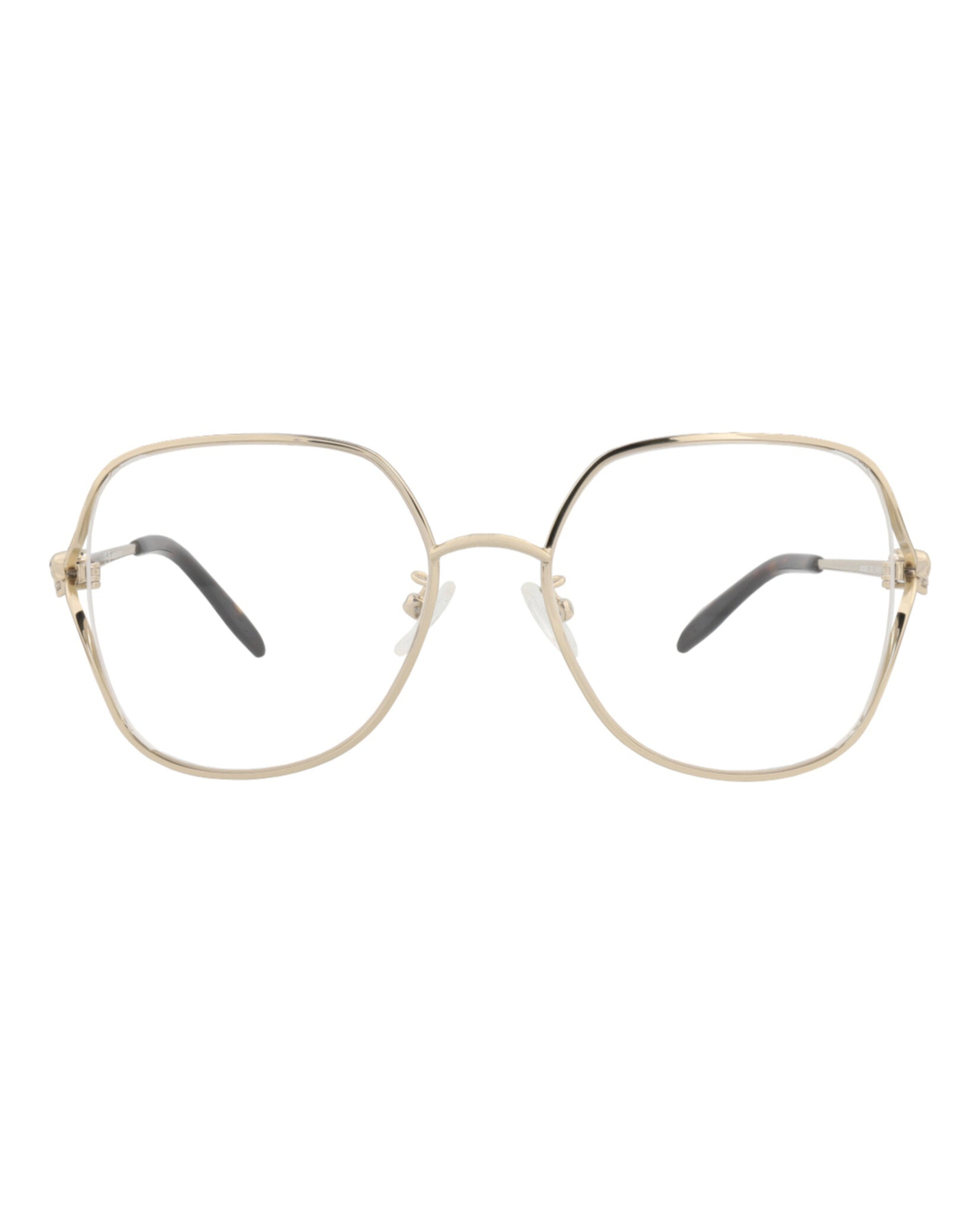 Alexander McQueen Womens Square/Rectangle Gold Gold Transparent Fashion Designer Eyewear