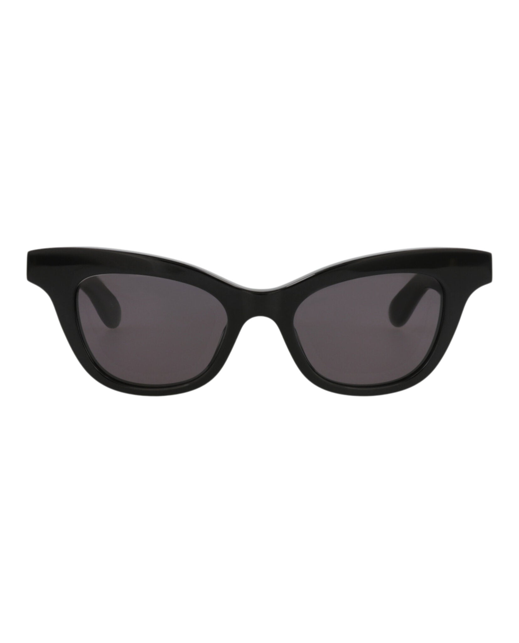 Alexander McQueen Womens Cat Eye Black Black Grey Fashion Designer Eyewear