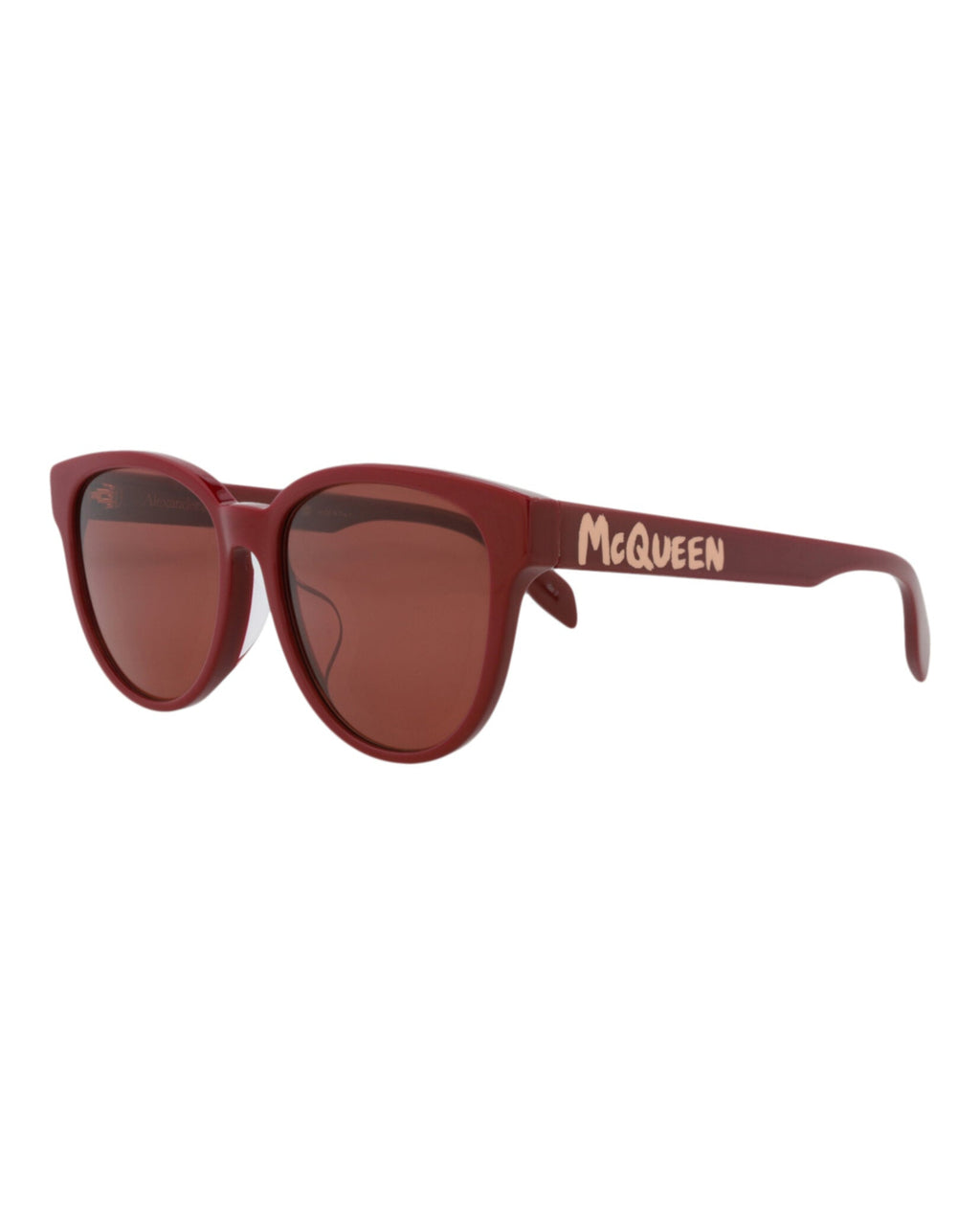Alexander McQueen Womens Round/Oval Red Red Red Fashion Designer Eyewear